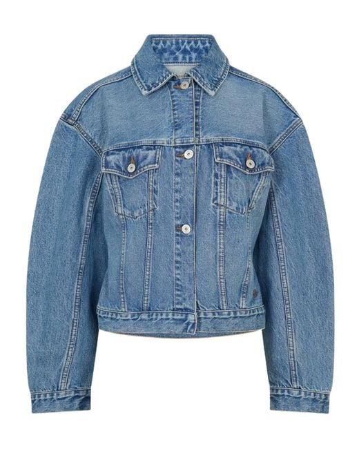 Jacquemus Blue Jacquard Denim Jacket