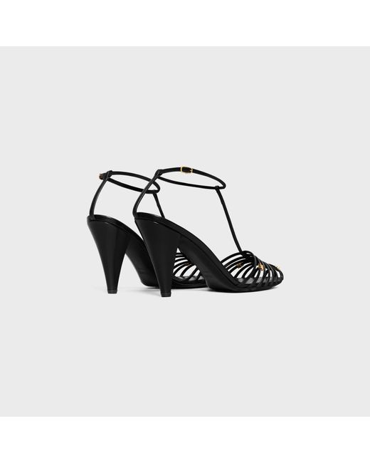Céline Black Cage Heeled Sandal