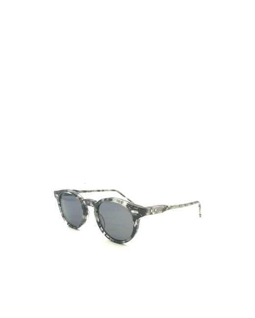 Thom Browne White Eyewear Round Frame Sunglasses