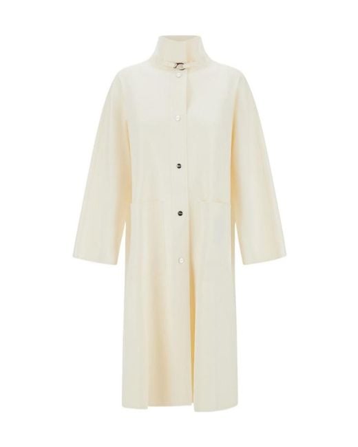 Herno White Long Jacket