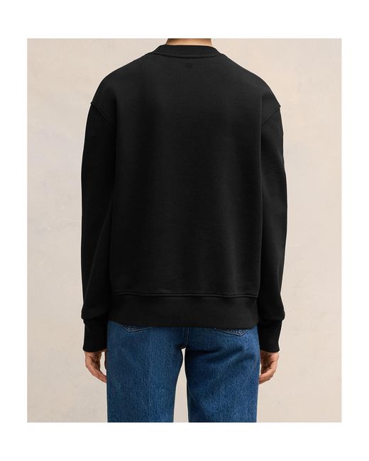 AMI Black Ami De Coeur Crewneck Sweatshirt
