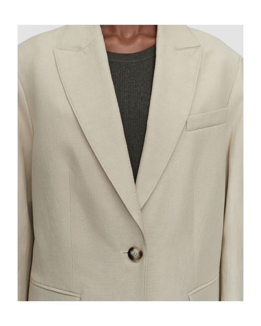Joseph Natural Rochd Button Single-Breasted Blazer