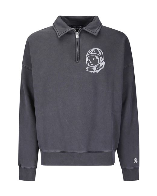 BBCICECREAM Gray Arch Logo Quarter Zip Sweatshirt for men