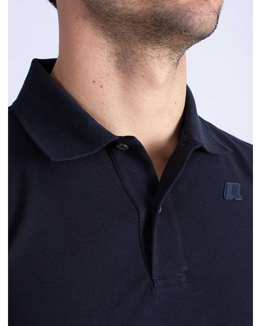 K-Way Blue Amedee Piqué Polo Shirt for men