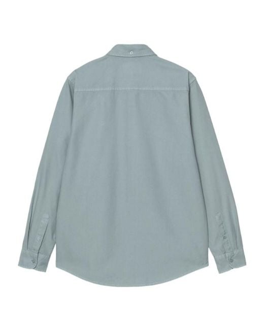Carhartt Blue Bolton Long Sleeved Shirt for men