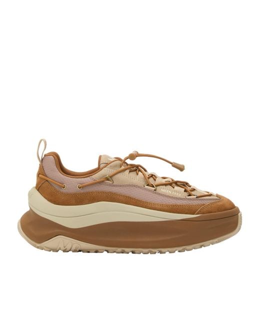 Moon Boot Brown Moon247 Xlace Panelled Sneakers