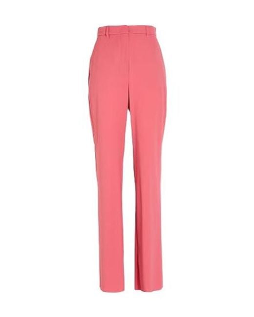 Max Mara Pink Solid Straight-Leg Trousers