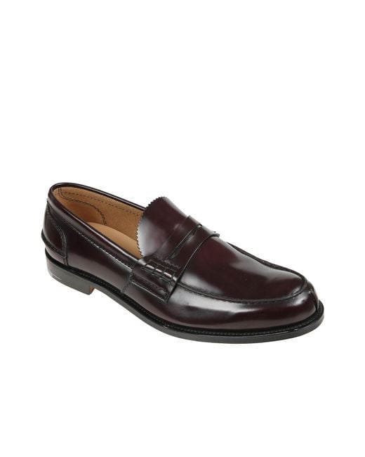 Church's Black Round-Toe Business Casual Shoes for men