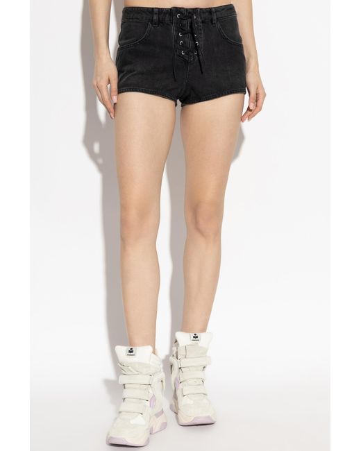 Isabel Marant Black Delma Shorts