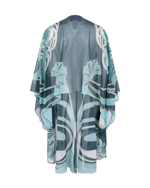LaDoubleJ Blue La Doublej Maria Printed Cape