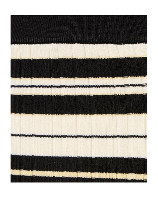 Ganni Black Elastic Waist Skirt