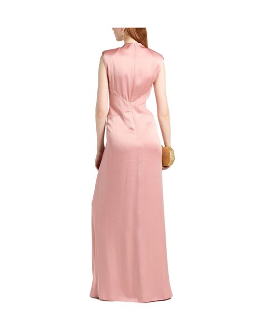 Max Mara Pink Sleeveless Solid-Color Dress