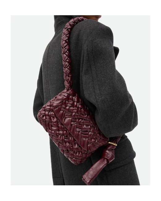 Bottega Veneta Purple Small Kalimero Città Shoulder Bag