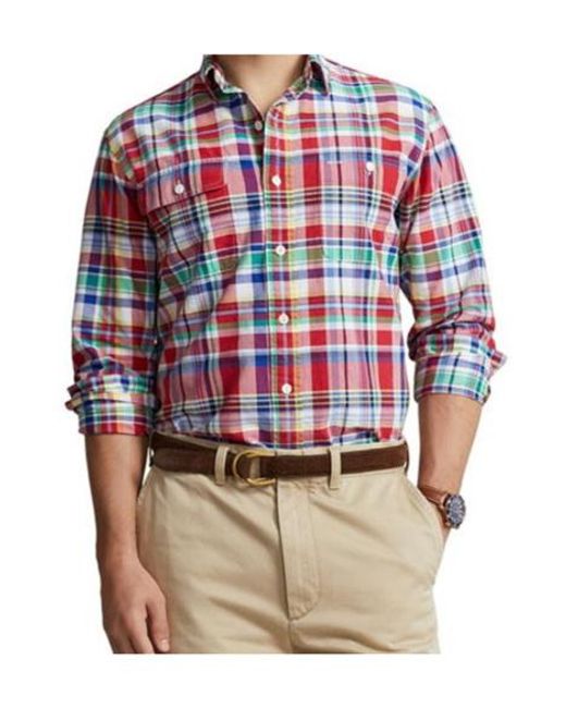 Polo Ralph Lauren Red Oxford Check Shirt for men