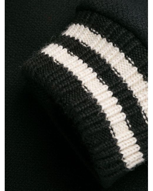 Saint Laurent Black Teddy Varsity Jacket for men