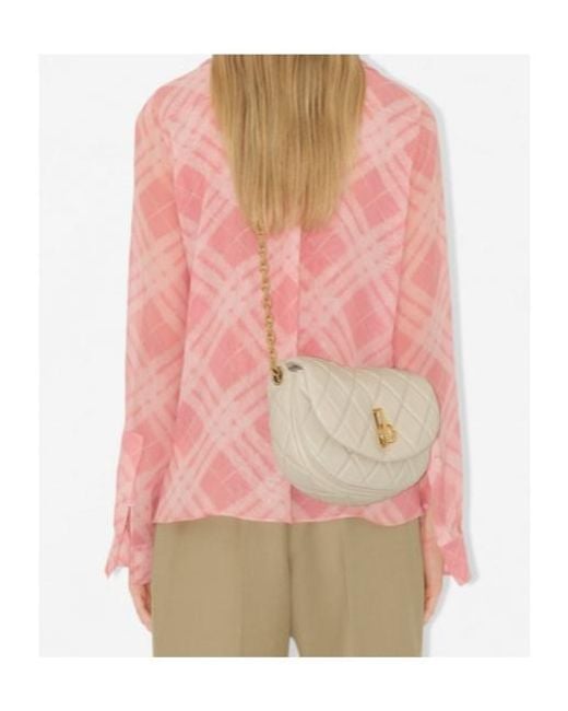 Burberry Natural Rocking Horse Quilted Crossbody Bag