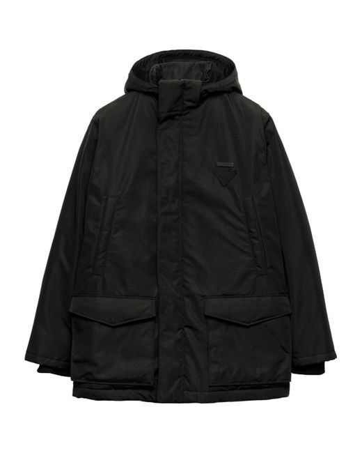 Prada Black Medium-Weight Technical Fabric Down Jacket for men
