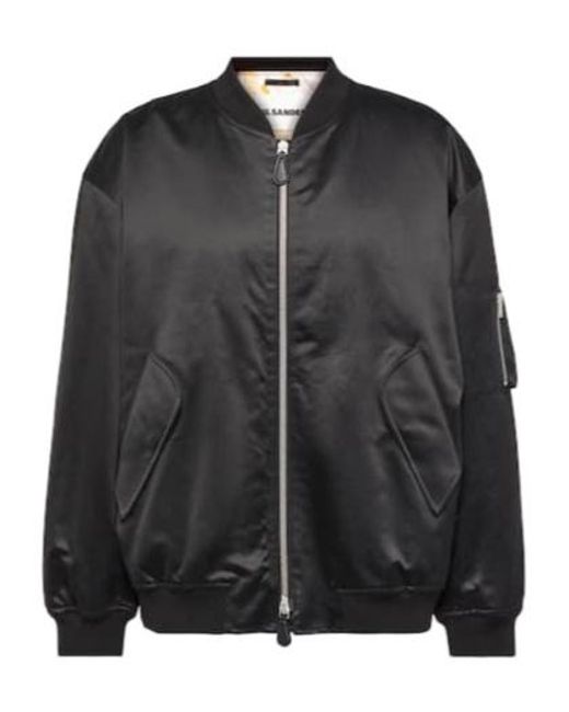 Jil Sander Black Cotton Blouson Bomber Jacket for men