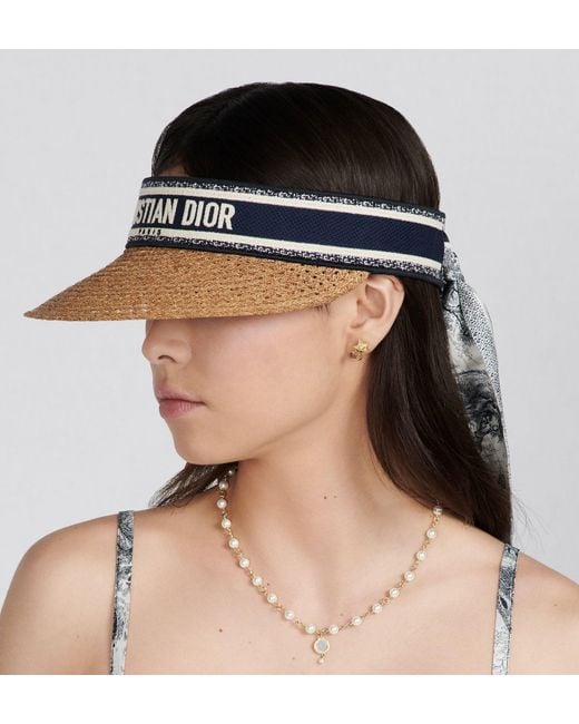 Dior White D-Ocean Visor With Mitzah