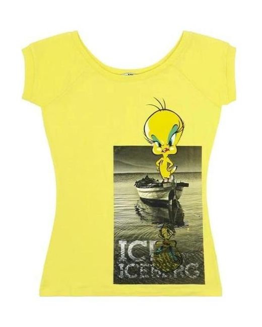 Iceberg Yellow T-Shirt With Round Neck And Short Sleeves