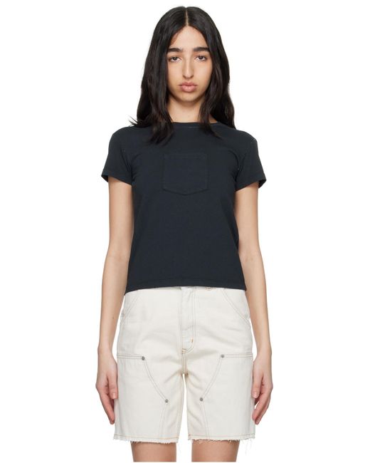 MM6 by Maison Margiela Black Cotton T-Shirt