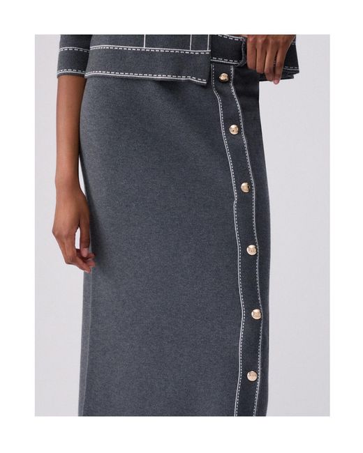 Liu Jo Gray Midi Skirt