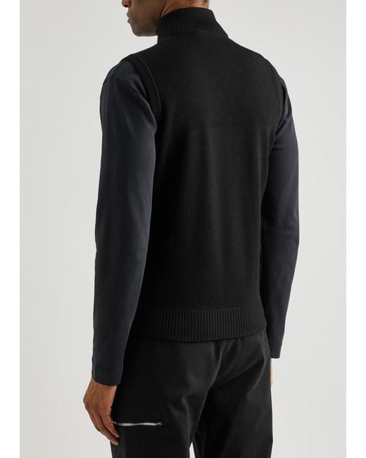 Canada Goose Black Hybridge Knit Quilted Shell Gilet for men