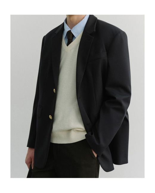 DUNST Blue Single Breasted Long Sleeved Jacket for men