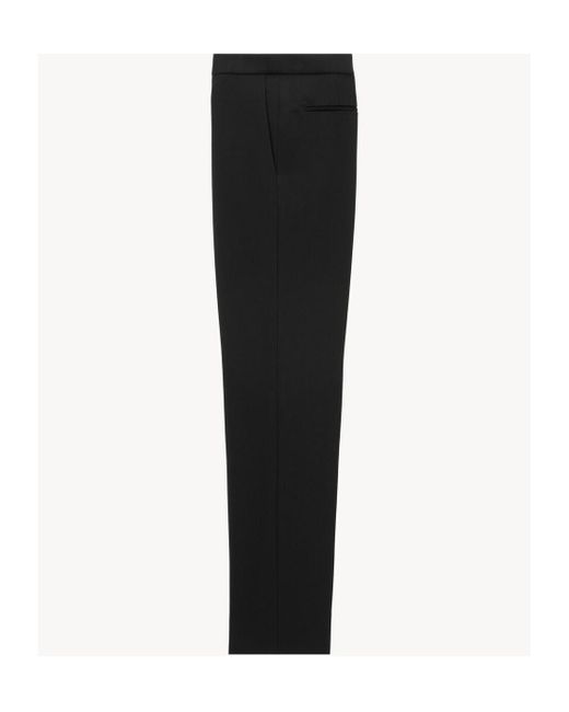 Saint Laurent Black Mid-Rise Slim-Fit Pants for men
