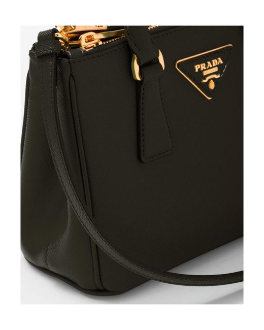 Prada Black Galleria Mini Saffiano Leather Bag