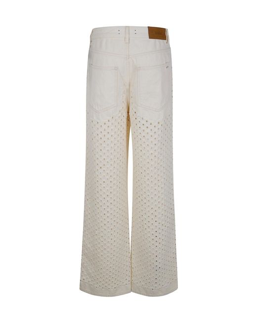 Amiri Gray Boucle Denim Straight Jeans