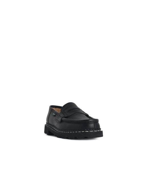 Paraboot Black Round-Toe Loafers for men