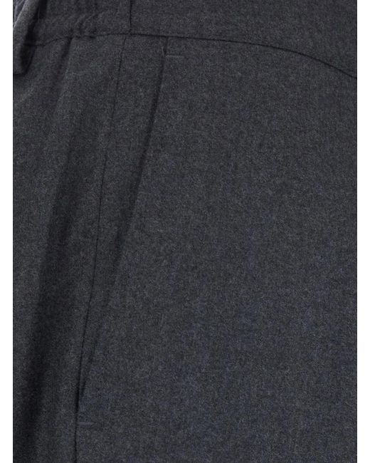 Low Brand Blue Casual Trousers With Belt Loops for men
