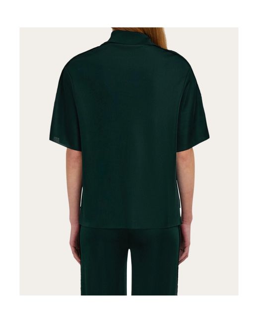 Ferragamo Green Knitted Polo Shirt