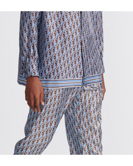 Dior Gray Oblique Pajama Pants for men