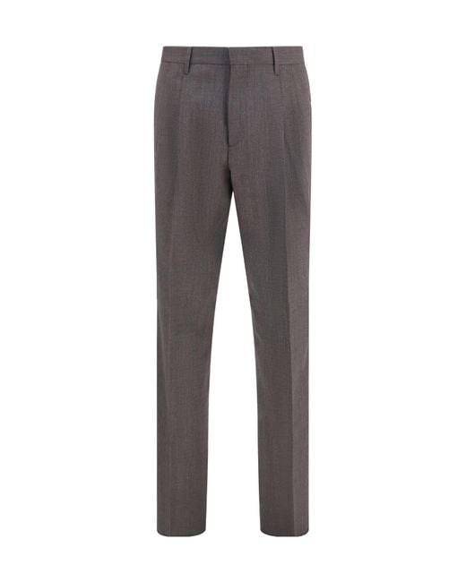 Lardini Gray Straight-Leg Trousers for men