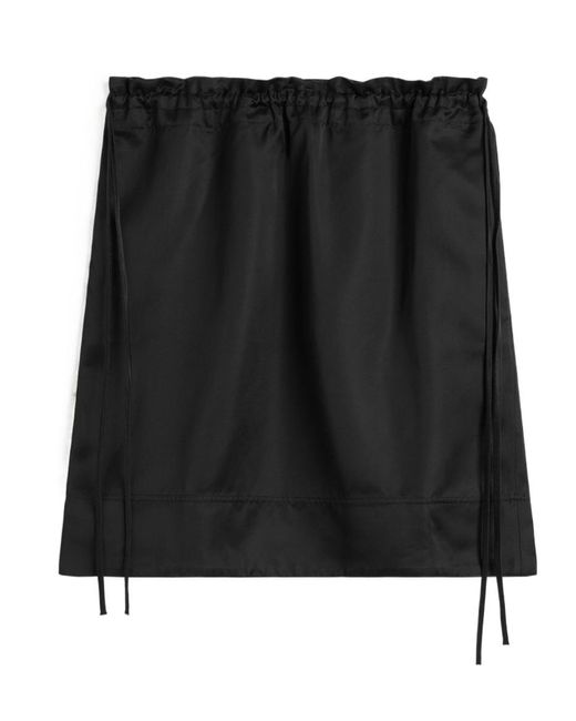 Totême  Black Drawstring Mini Skirt
