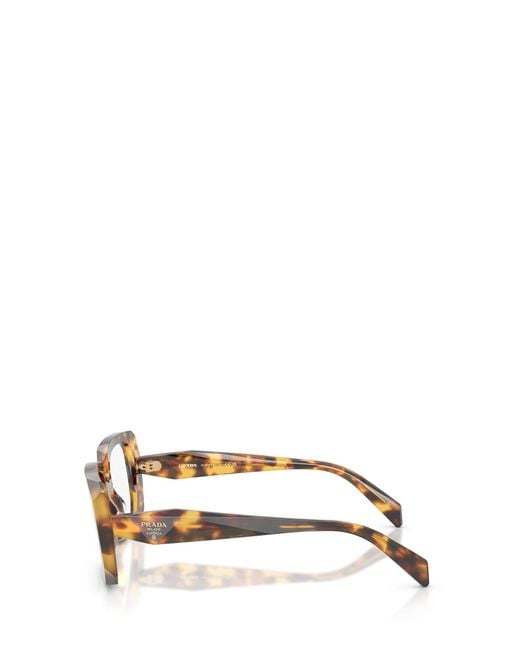 Prada White Eyewear Rectangular Frame Glasses