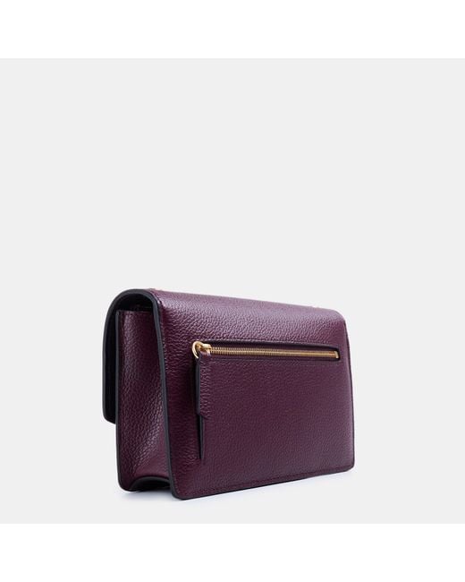 Mulberry Purple Small Solid Color Crossbody Bag