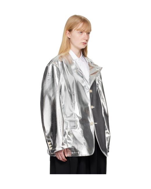 Comme des Garçons Gray Single-Breasted Casual Jacket