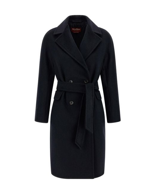 Max Mara Blue Studio Panteon Double-Breasted Coat