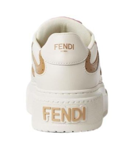 Fendi Natural Match Lace-Up Sneaker With 50Mm Heel Height
