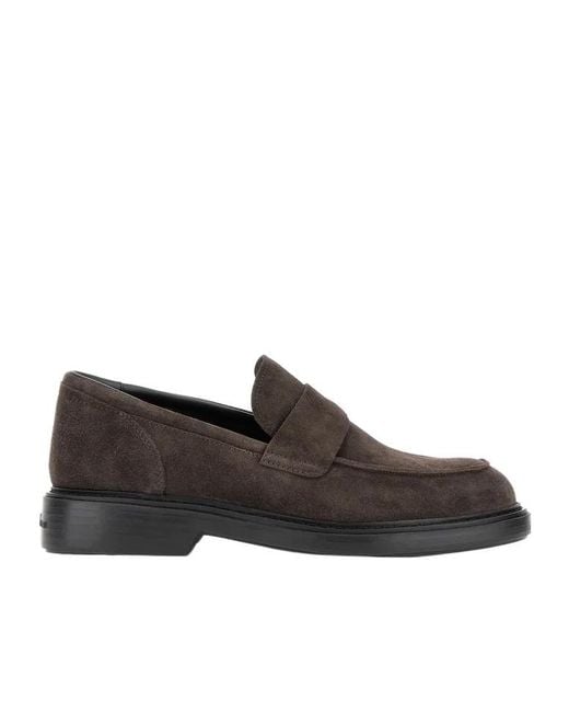 Hogan Brown H704 Loafers for men