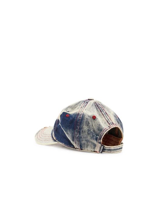DIESEL Blue Logo-Patch Baseball Cap for men