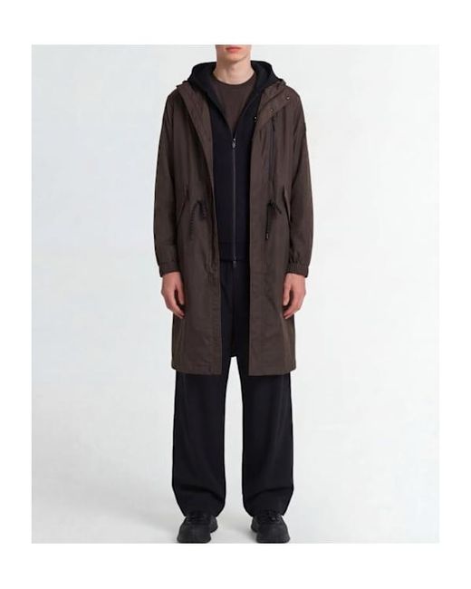 Moncler Black Aliso Hooded Nylon Rain Coat for men