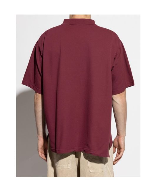 Balenciaga Logo Embroidered Polo Shirt for men