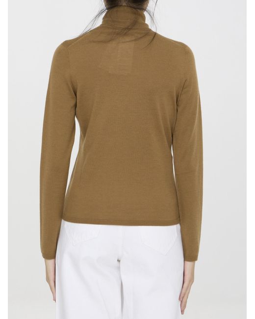 Max Mara Natural Veloce Turtleneck Long-Sleeved Jumper