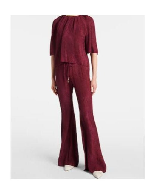 Gabriela Hearst Red Nula Silk Top