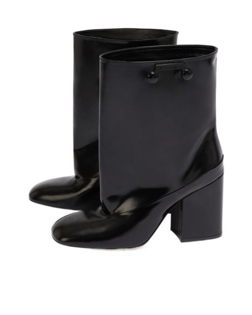 Marni Black Trunkaroo Square-Toe Block-Heel Ankle Boots