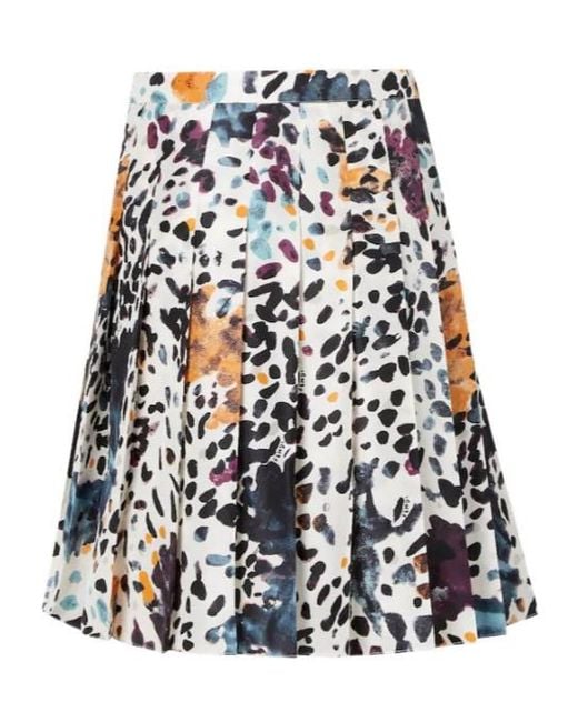 Fendi Multicolor Falena Printed Midi Skirt